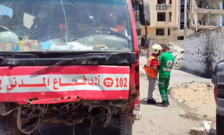 غزة: الدفاع المدني يعلن توقف مركبات الإطفاء عن العمل