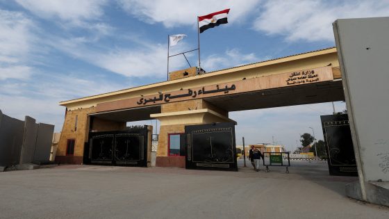 FILE PHOTO: A view shows a gate, at the Rafah border crossing