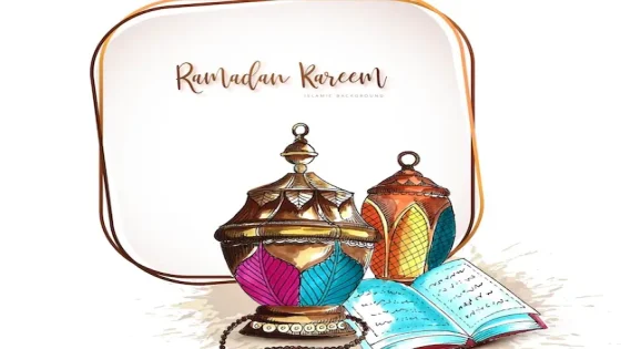 beautiful decorative islamic ramadan kareem festival greeting with lamps card background