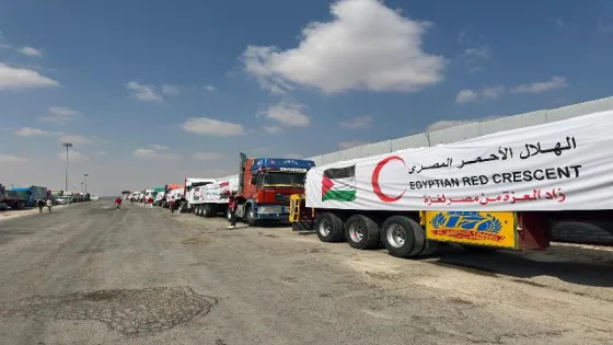 شحنة من الإغاثة الغذائية والطبية والبترولية تتجاوز 5900 طن تدخل قطاع غزة