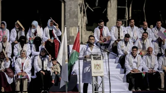 تخريج 168 طبيبًا بمجمع الشفاء المدمّر في غزة