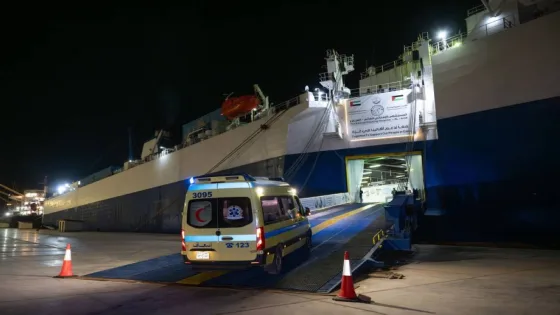 المستشفى الإماراتي العائم بالعريش يستقبل دفعة جديدة من المصابين القادمين من غزة