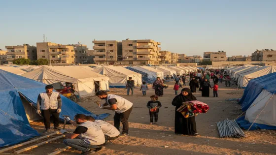 فتح رابط تسجيل الشوادر وأعمال ترميم الخيم لمتضرري قطاع غزة