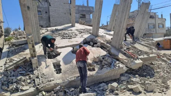بدء مشروع إزالة الكتل الخرسانية الخطيرة في غزة