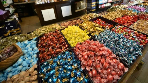 شرطة البلديات بخانيونس تتلف طنين من الشوكولاتة الفاسدة