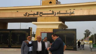 تفقد رسمي لمحافظ شمال سيناء داخل معبر رفح البري