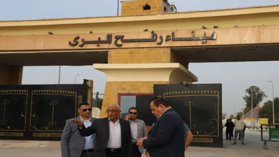 تفقد رسمي لمحافظ شمال سيناء داخل معبر رفح البري