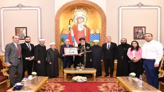 وفد فلسطيني من القيادات الدينية يبحث مع البابا تواضروس أوضاع القدس الراهنة