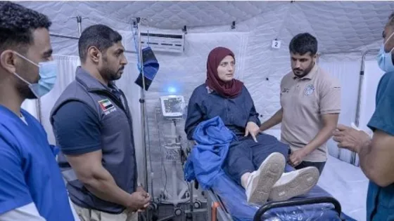 المستشفى الإماراتي العائم في العريش يستقبل حالات جديدة من قطاع غزة